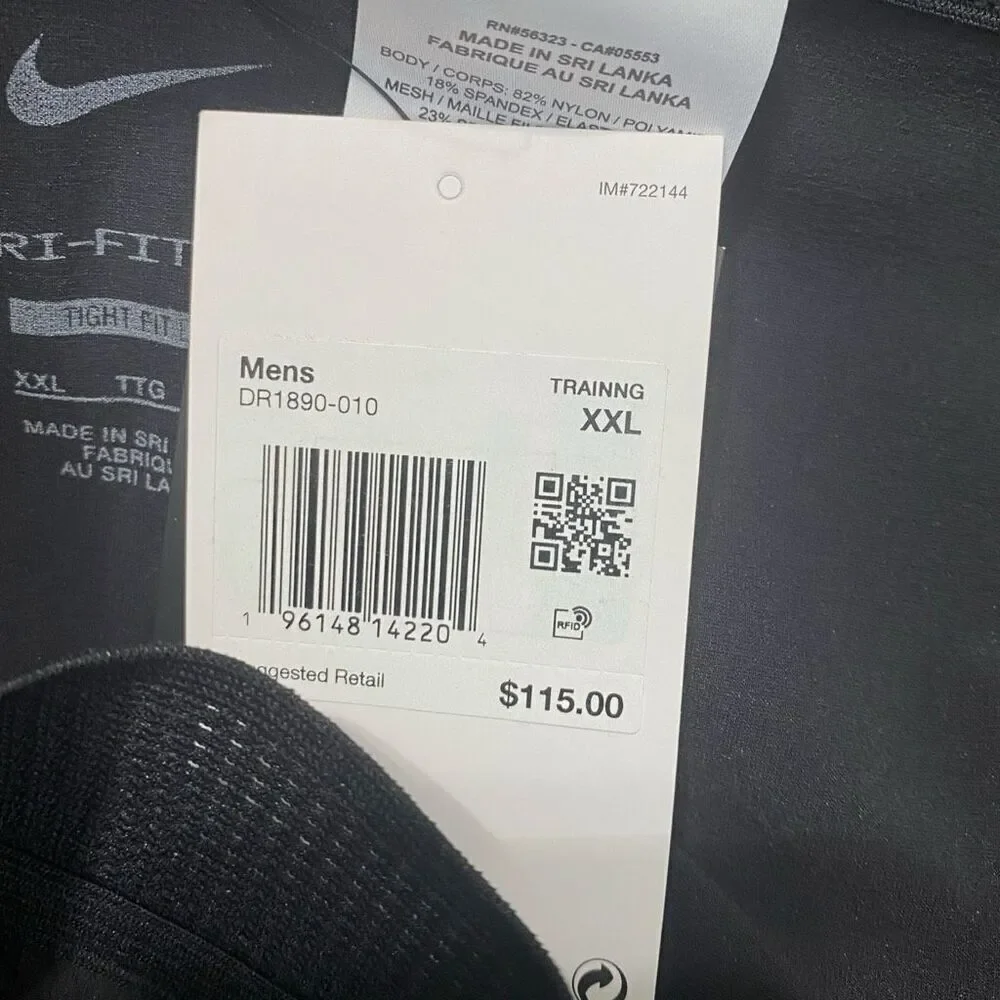 Nike Axis Performance System Dri-FIT ADV Black Tights DR1890-010 Mens size XXL